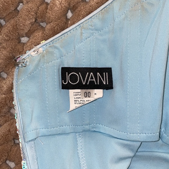 Jovani light blue trumpet, mermaid prom dress. - Picture 6 of 10